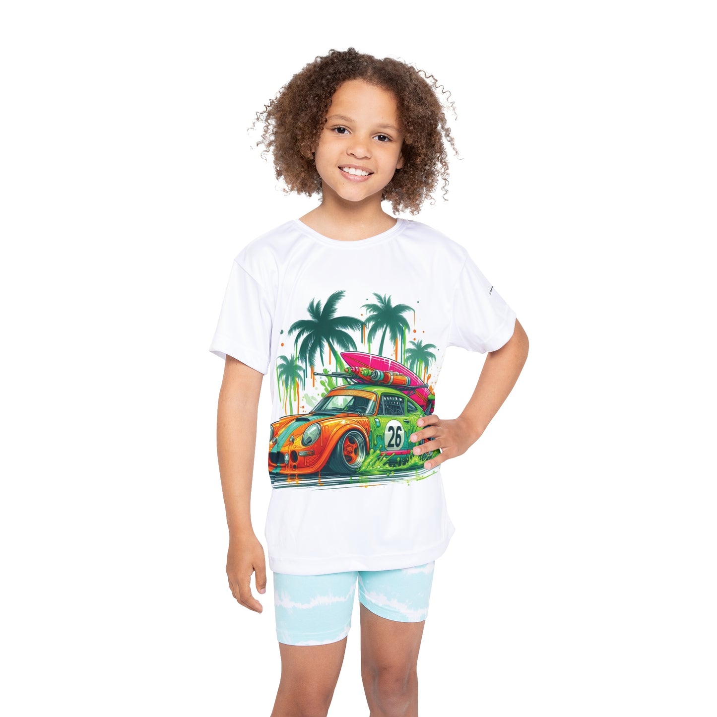 Kids Surf Car Sports/Swim Shirt