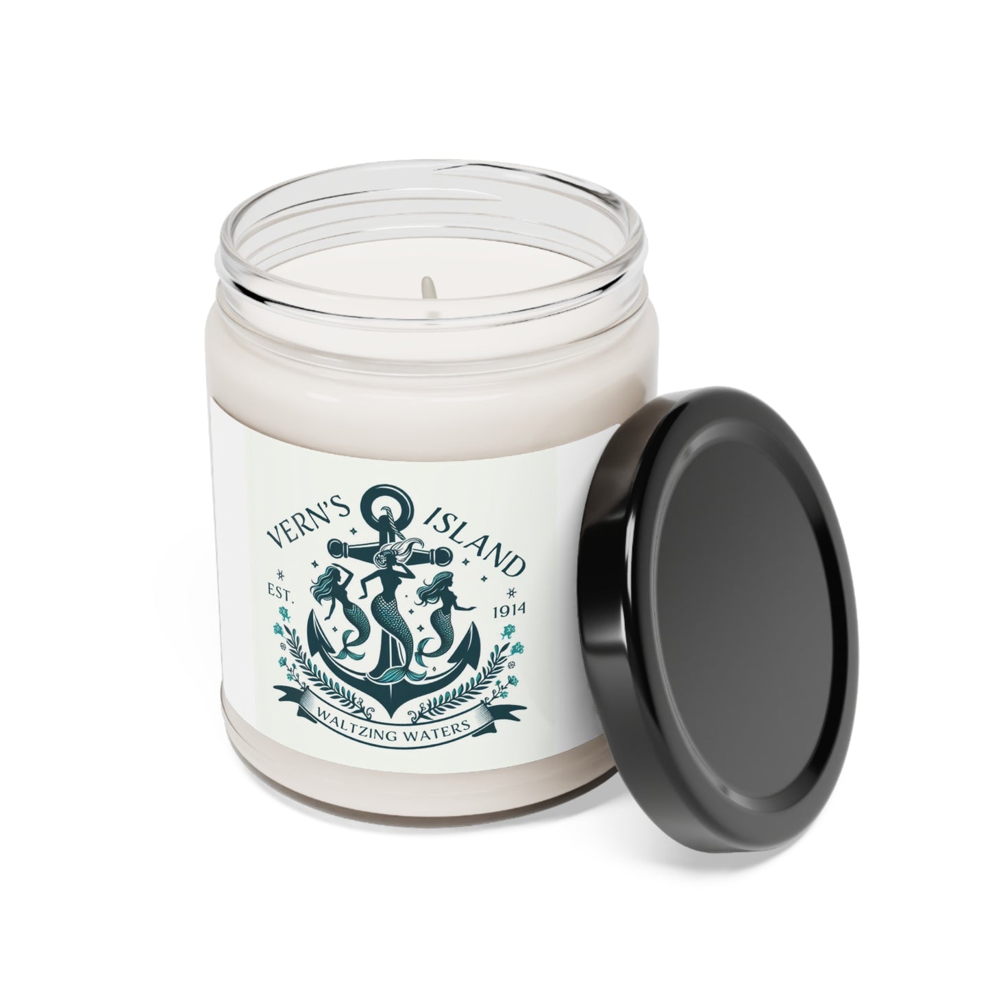 Waltzing Waters Coconut + Cardamom Scented Soy Candle, 9oz