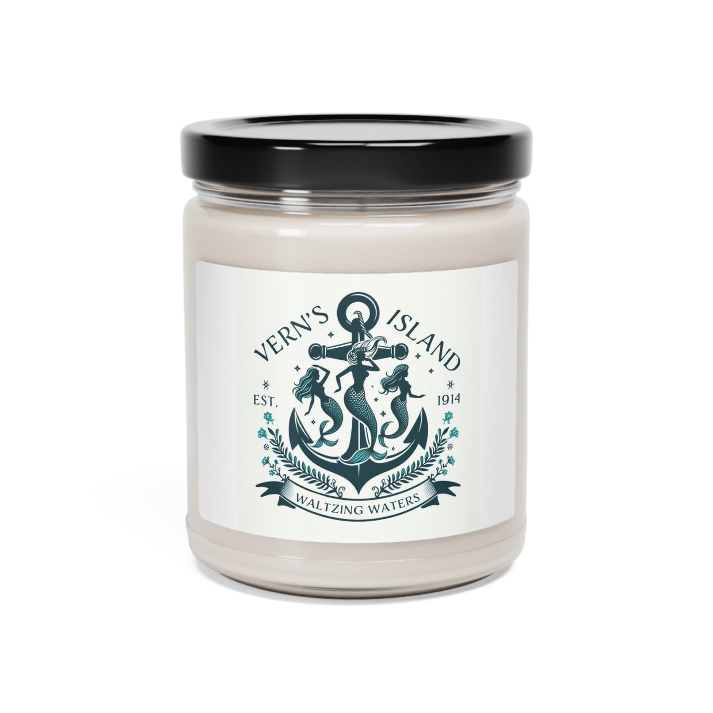 Waltzing Waters Coconut + Cardamom Scented Soy Candle, 9oz