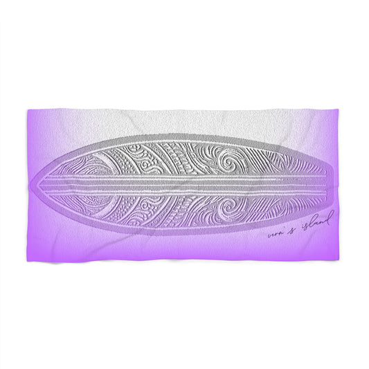 Surf Fantasy Beach Towel Bright Purple