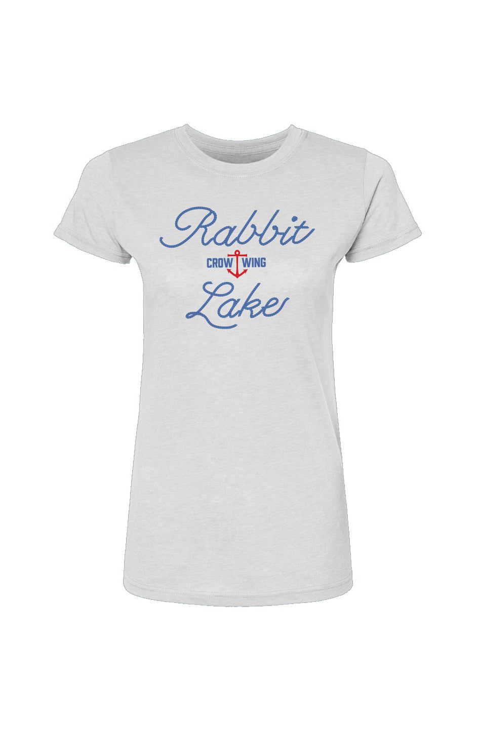 Womens Love My Lake Tee, Rabbit Lake (Large Print)