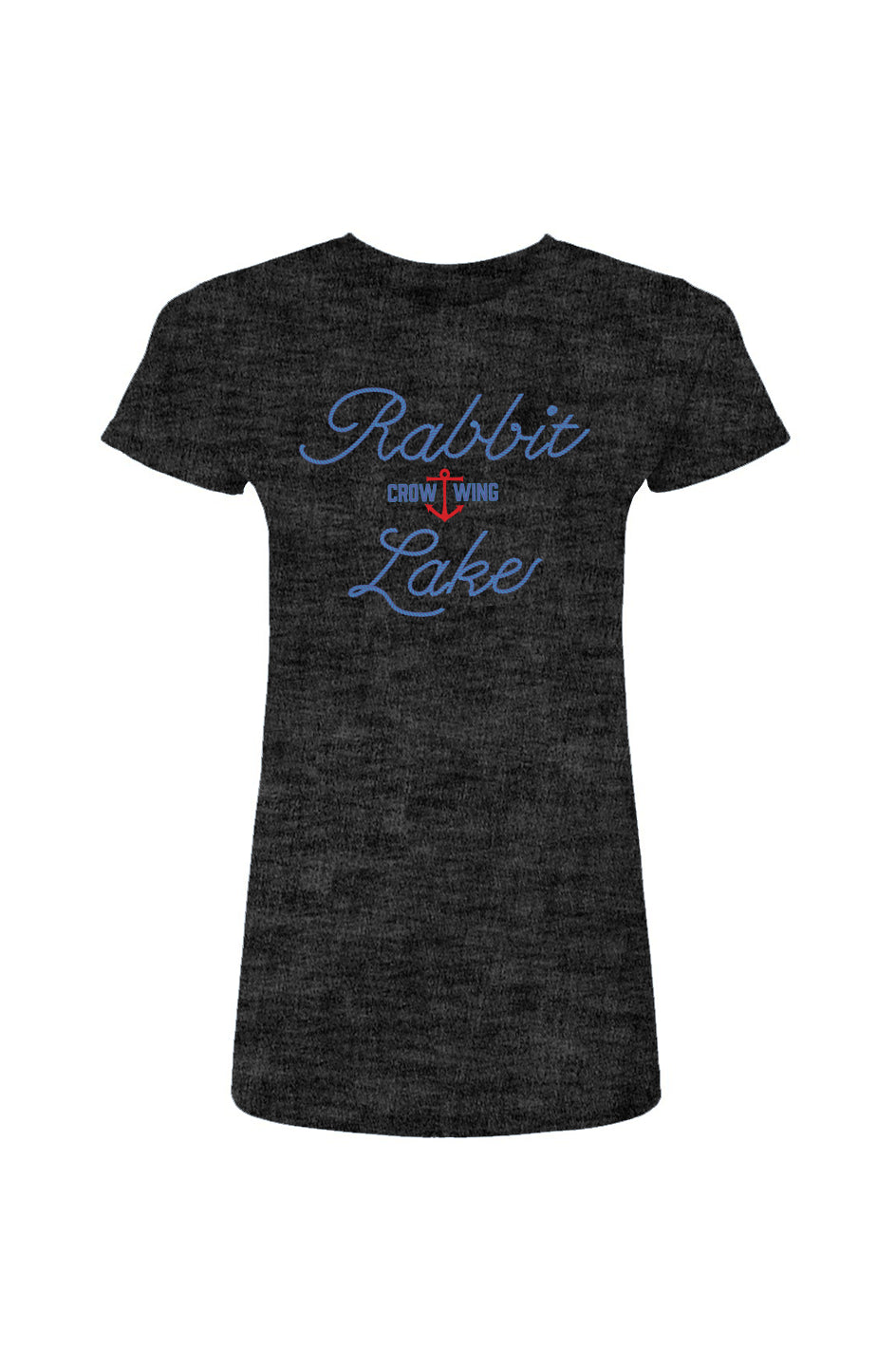 Womens Love My Lake Tee, Rabbit Lake (Large Print)