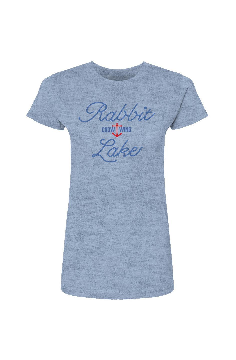 Womens Love My Lake Tee, Rabbit Lake (Large Print)