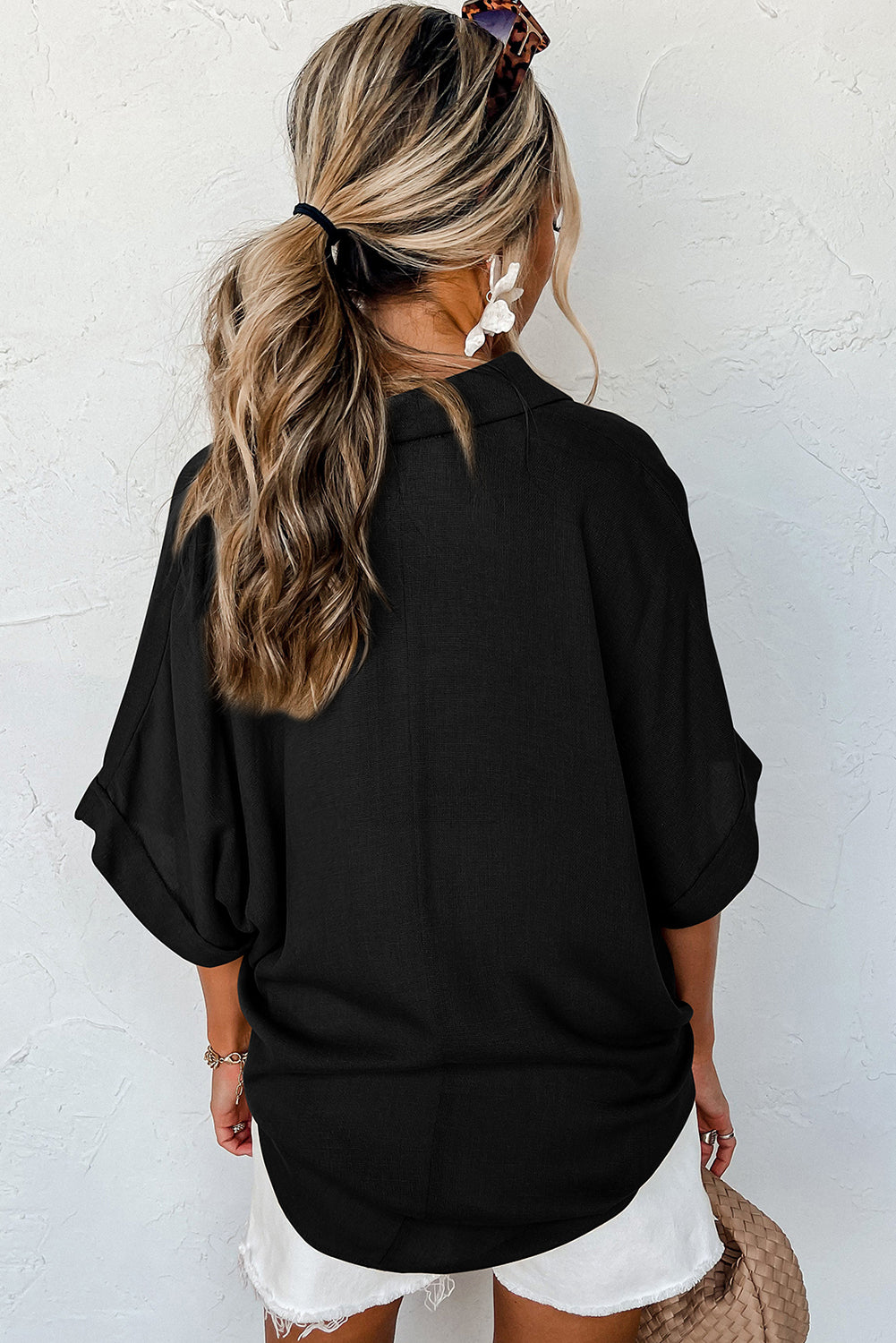 Relaxed Sleeve Oversized Blouse