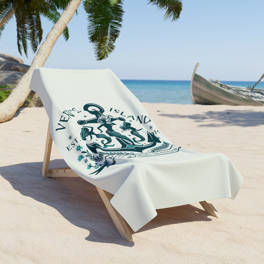 Waltzing Waters Coconut Mermaid Beach Towel