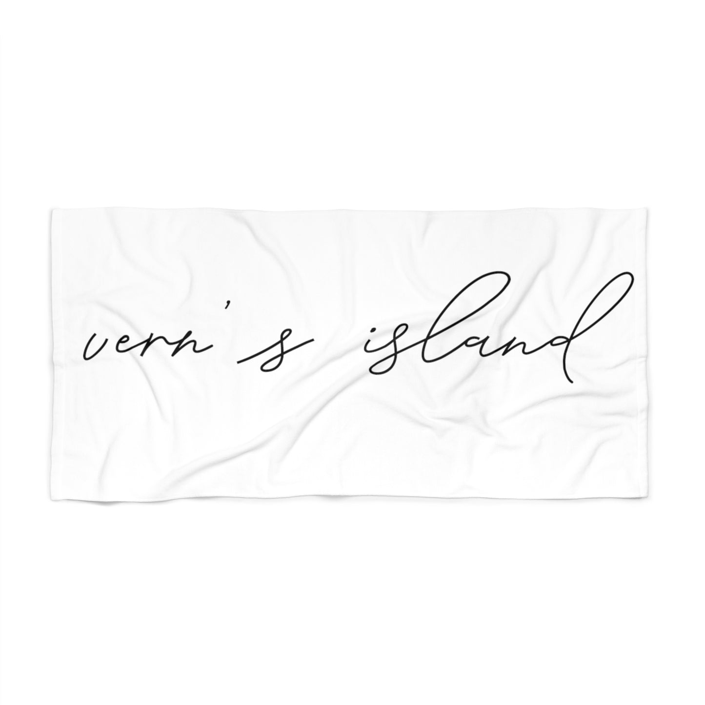 Vern's Classic Beach Towel White