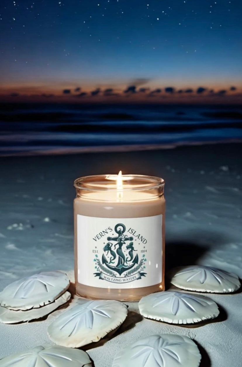 Waltzing Waters Coconut + Cardamom Scented Soy Candle, 9oz