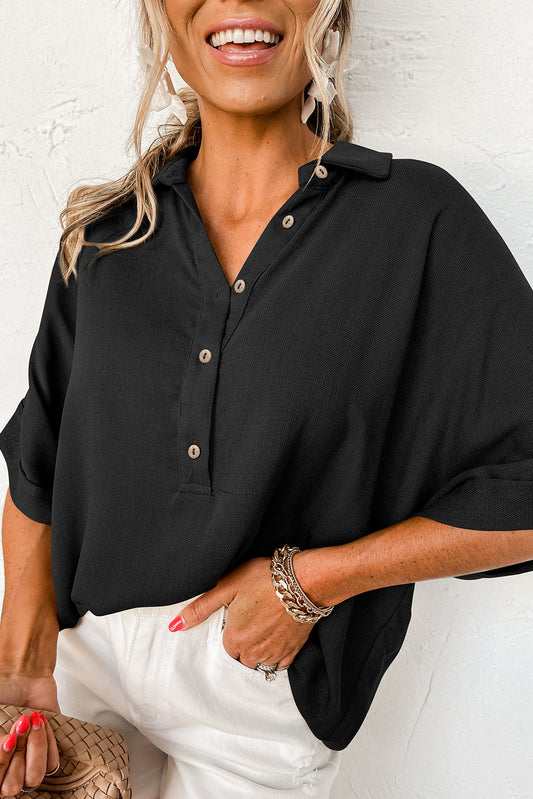 Relaxed Sleeve Oversized Blouse